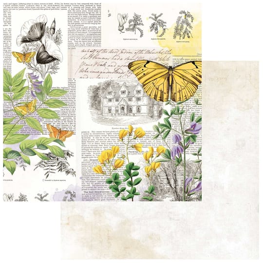 49 and Market Curators Botanical Collection Flutterology 12&#x22; x 12&#x22; Double-Sided Cardstock, 20 Sheets